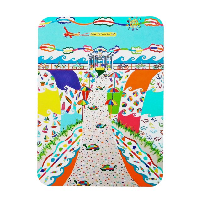 Havsisens strandpromenad 3 x 4 Flexibel magnet (Vertikal)