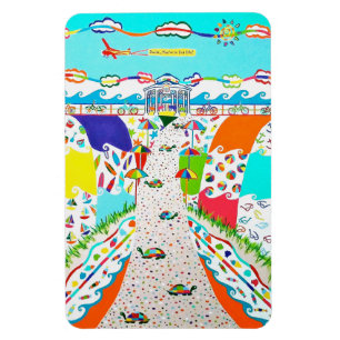 Havsisens strandpromenad 4 x 6 Flexibel magnet