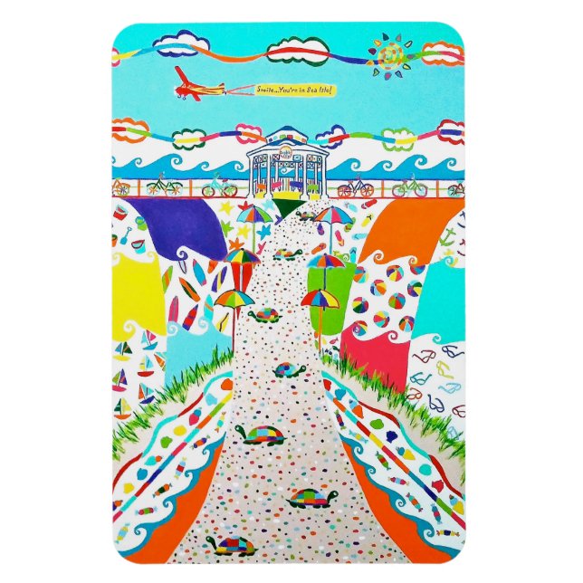 Havsisens strandpromenad 4 x 6 Flexibel magnet (Vertikal)