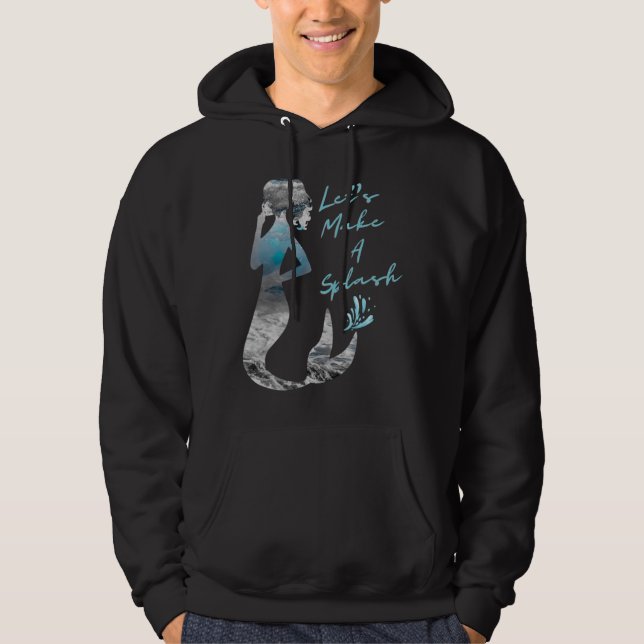 Havsjungfru Låt Oss Splasha Hoodie (Framsida)