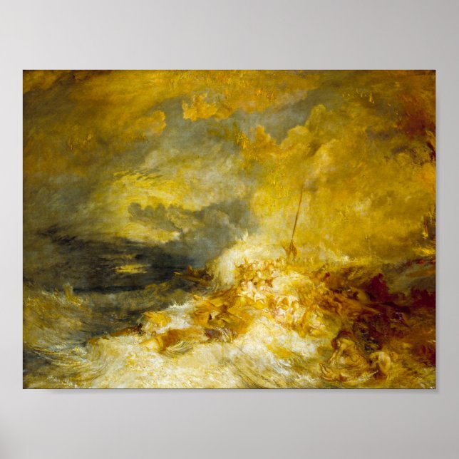 Havskatastrof orsakad av J. M. W. Turner Poster (Framsidan)