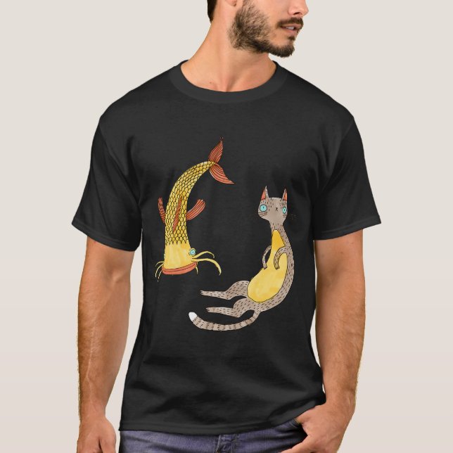 Havskatten och katten t shirt (Framsida)