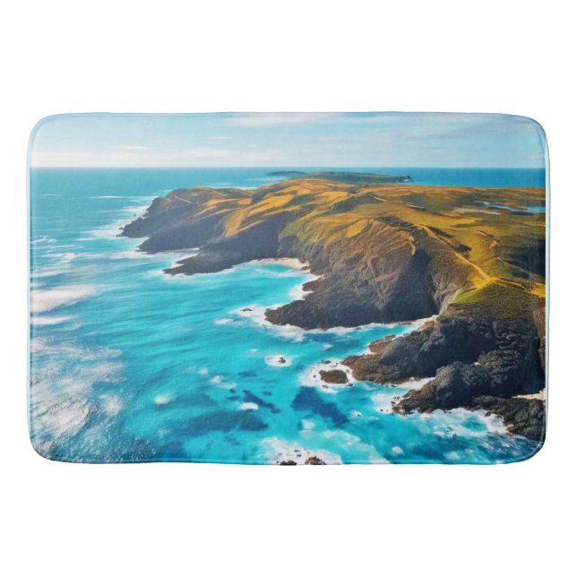 Havsklipp: Vild Shore Badrumsmatta (Framsidan)