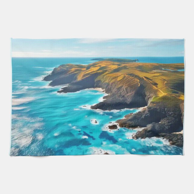 Havsklipp: Vild Shore Kökshandduk (Horisontell)