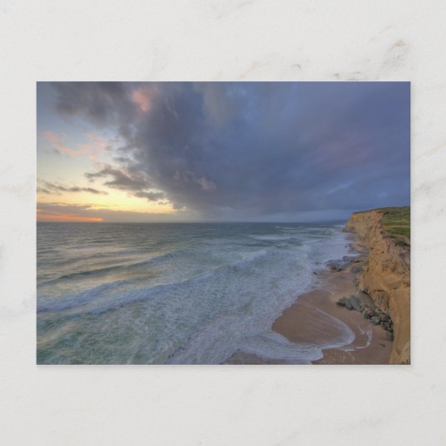 Havsklippare fångade dagar i det sista ljuset i Po Vykort (Framsida)