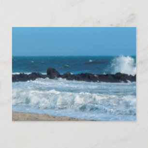 Havsklippor strand Cape May Jersey Shore vykort