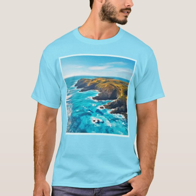 Havsklippor: Vild Strand T Shirt (Framsida)