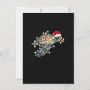 Havsköldpadda Jul Ljus Träd Sea Turtle Julafton S Inbjudningar