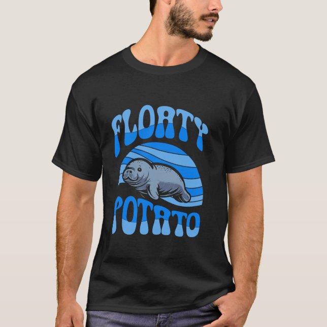 Havskor Manatees Älskare Floaty Potato Ocean Anima T Shirt (Framsida)