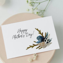 Havskust Blå Iris & Snäckskal Mors dag