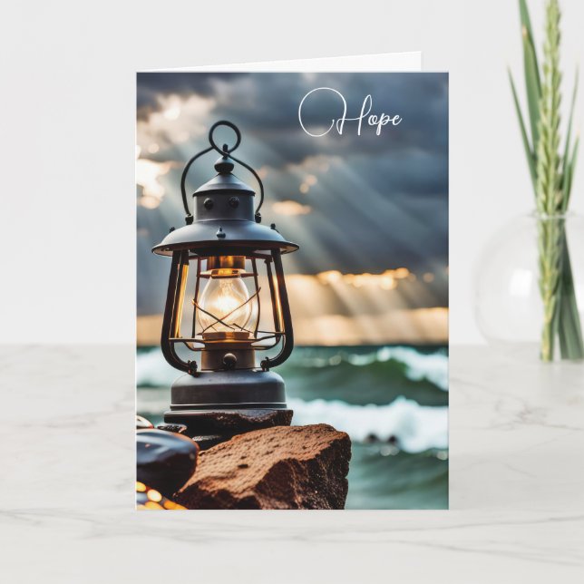 Havslandskap i stormen kort (Framsida)