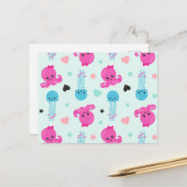 Havslevande djur, Havsliv, Bläckfisk, Maneter, Hjä Vykort