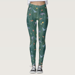 Havslevande djur (val, bläckfisk & haj) leggings