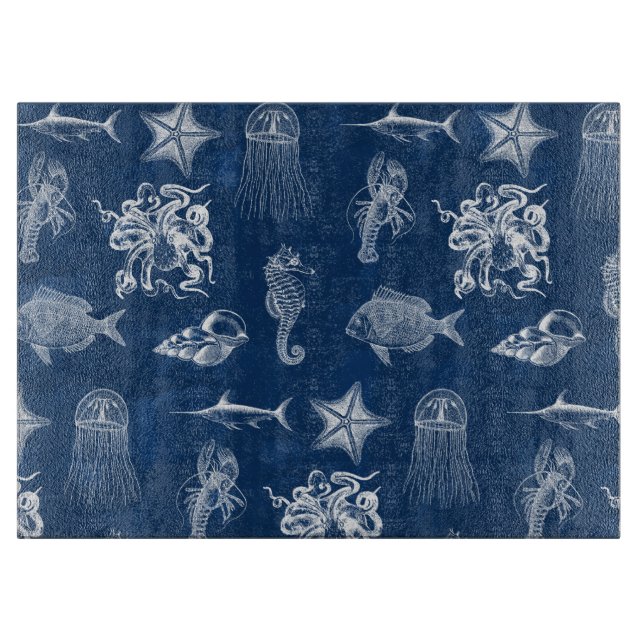 Havslevande havslevande havslevande havsdjur, blåt (Framsidan)