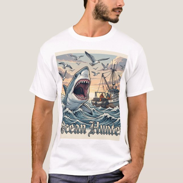 Havslevande vithaj t shirt (Framsida)