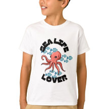 Havsliv älskare bläckfisk Kids Basic T-Shirt