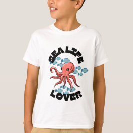 Havsliv älskare bläckfisk Kids Basic T-Shirt