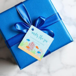 Havsliv Baby Shower Gåvor Etiketter