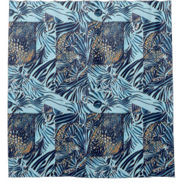 Havsliv och botaniska abstrakter mönster design