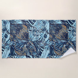 Havsliv och botaniska abstrakter mönster design