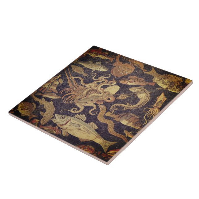 Havsliv, Pompeii mosaic Kakelplatta (Sidan)