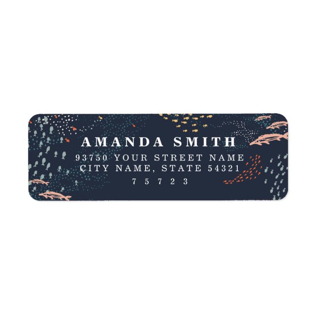 Havsliv Returadress Etikett (Framsidan)