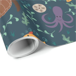 Havsliv som slår in papper presentpapper