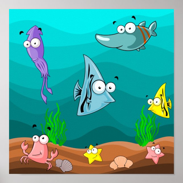 Havsliv under havet Personligt Poster (Framsidan)