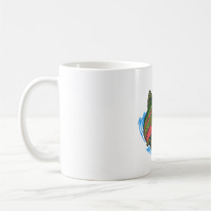 Havslöpande Öring som jagar Chrome Forell Kaffemugg