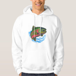 Havslöpande Strupsnittsöring Jagar Kromöring Hoodie