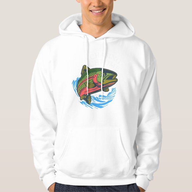 Havslöpande Strupsnittsöring Jagar Kromöring Hoodie (Framsida)