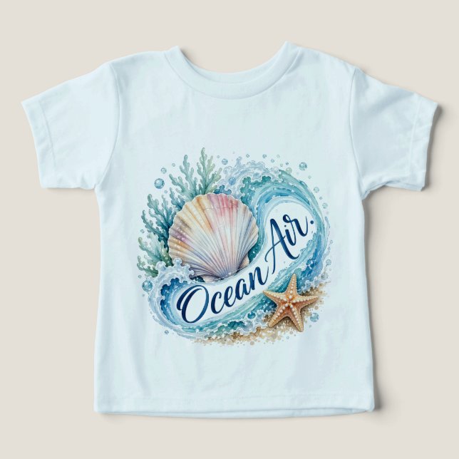 Havsluft Baby och Småbarns T-Shirt (Design Framsida)
