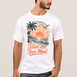 Havsluft. Rätt klarsynt. | Vintage Kustson Solnedg T Shirt
