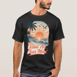 Havsluft. Rättare sinne. | Vintage kustsolnedgång T Shirt