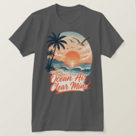 Havsluft. Rättare sinne. | Vintage kustsolnedgång T Shirt