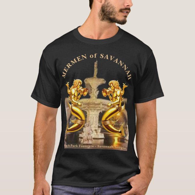 Havsmän från Savannah, Georgia. Forsyth Park-fontä T Shirt (Framsida)