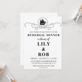 Havsmiddagsinbjudningar till rehearsal om sjömil inbjudningar