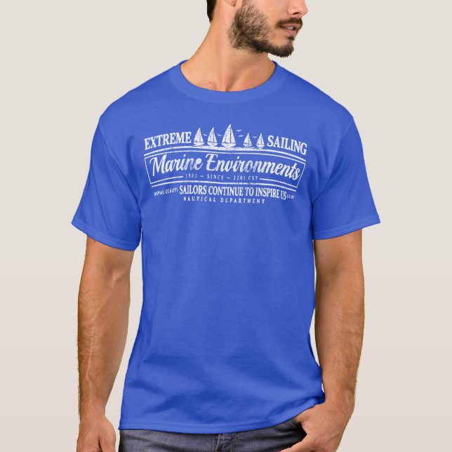 Havsmiljöer Extrem Segling Est 1987 T Shirt (Framsida)