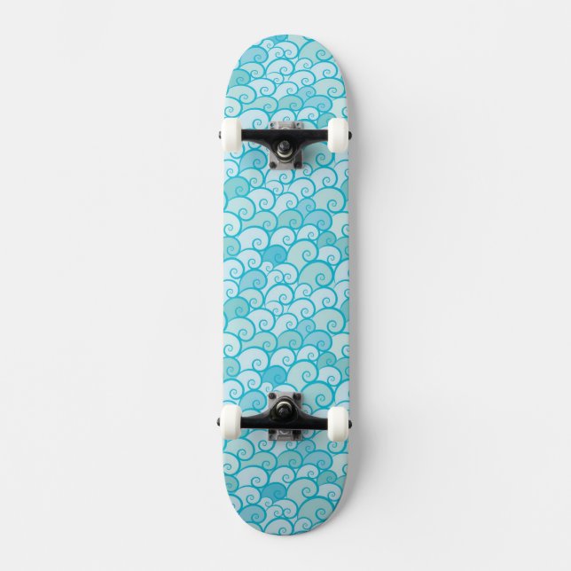 Havsmönster Mini Skateboard Bräda 18,5 Cm (Framsida)