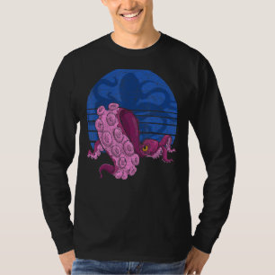 Havsmonster Ocean Animal Lover Kraken Retro Octopu T Shirt