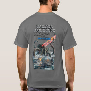 Havsmonster T-Shirt som Kämpar mot den Amerikanska
