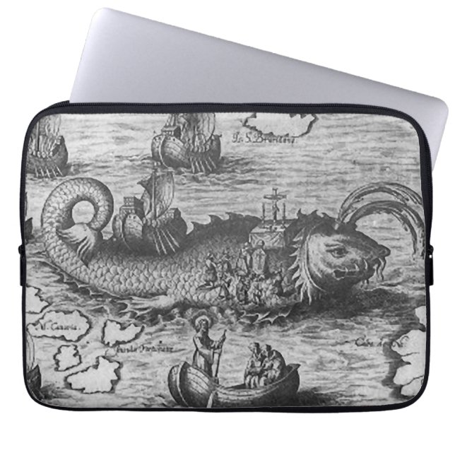 Havsmonster/varelse/Kraken 13" laptop sleeve (Framsidan)