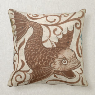 Havsmonster (w/c på papper) kudde