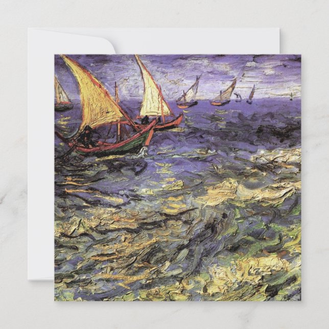 Havsmotiv från Saintes Maries av Vincent van Gogh (Framsida)