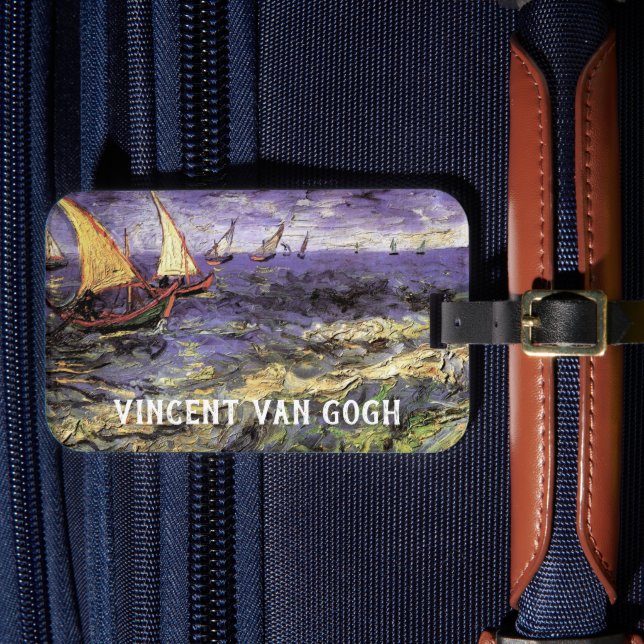Havsmotiv från Saintes Maries av Vincent van Gogh Bagagebricka (Framsida Insitu 4)
