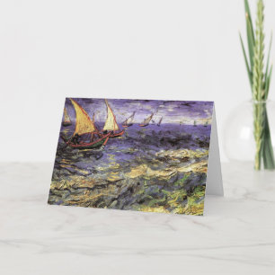 Havsmotiv från Saintes Maries av Vincent van Gogh Kort