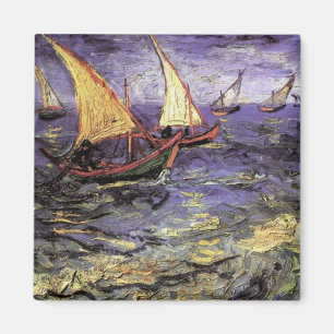 Havsmotiv från Saintes Maries av Vincent van Gogh Magnet