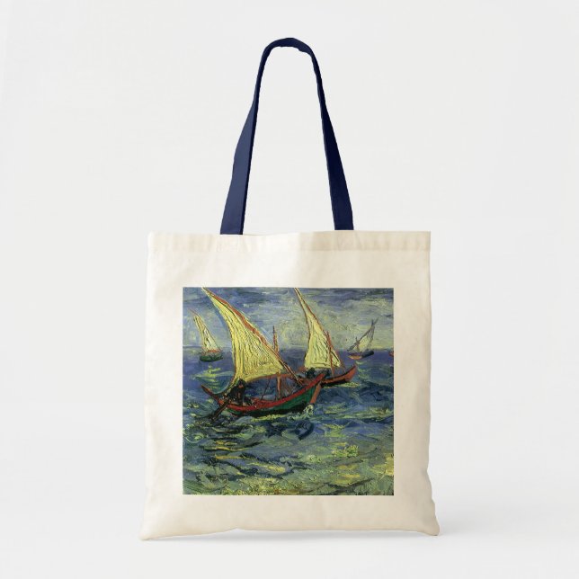 Havsmotiv från Saintes Maries av Vincent van Gogh Tygkasse (Framsidan)