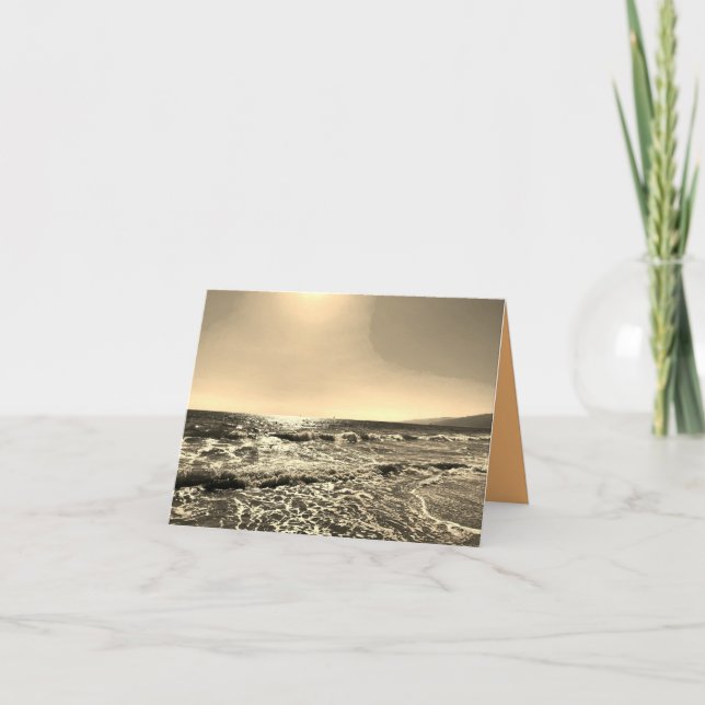 Havsmotiv i Sepia Kort  (Framsida)