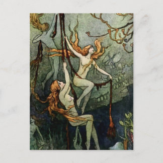 “Havsnymphs” av Warwick Goble Helg Vykort